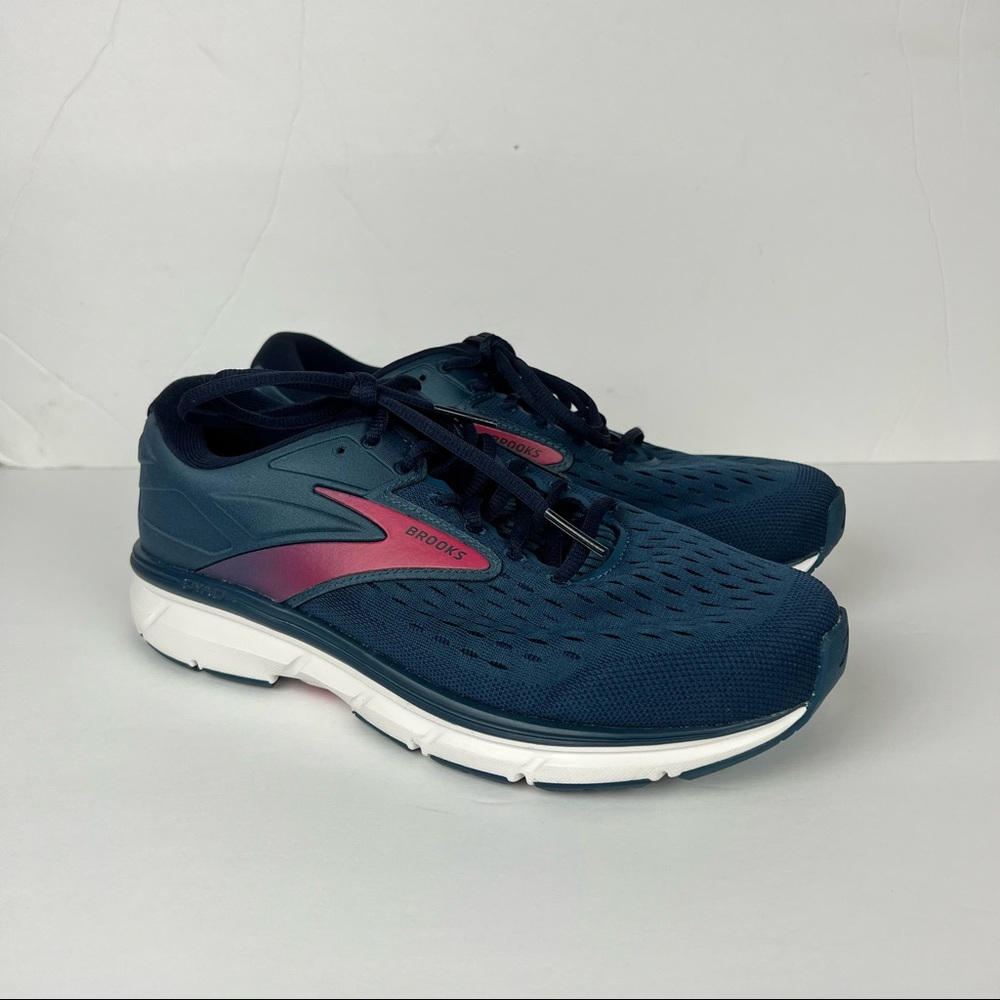 Brooks Dyad 11 Womens Sneakers Running Shoes Extra Wide Blue Navy Beetroot